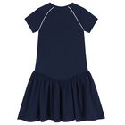 Girls Navy Blue Logo Dress, 2, hi-res