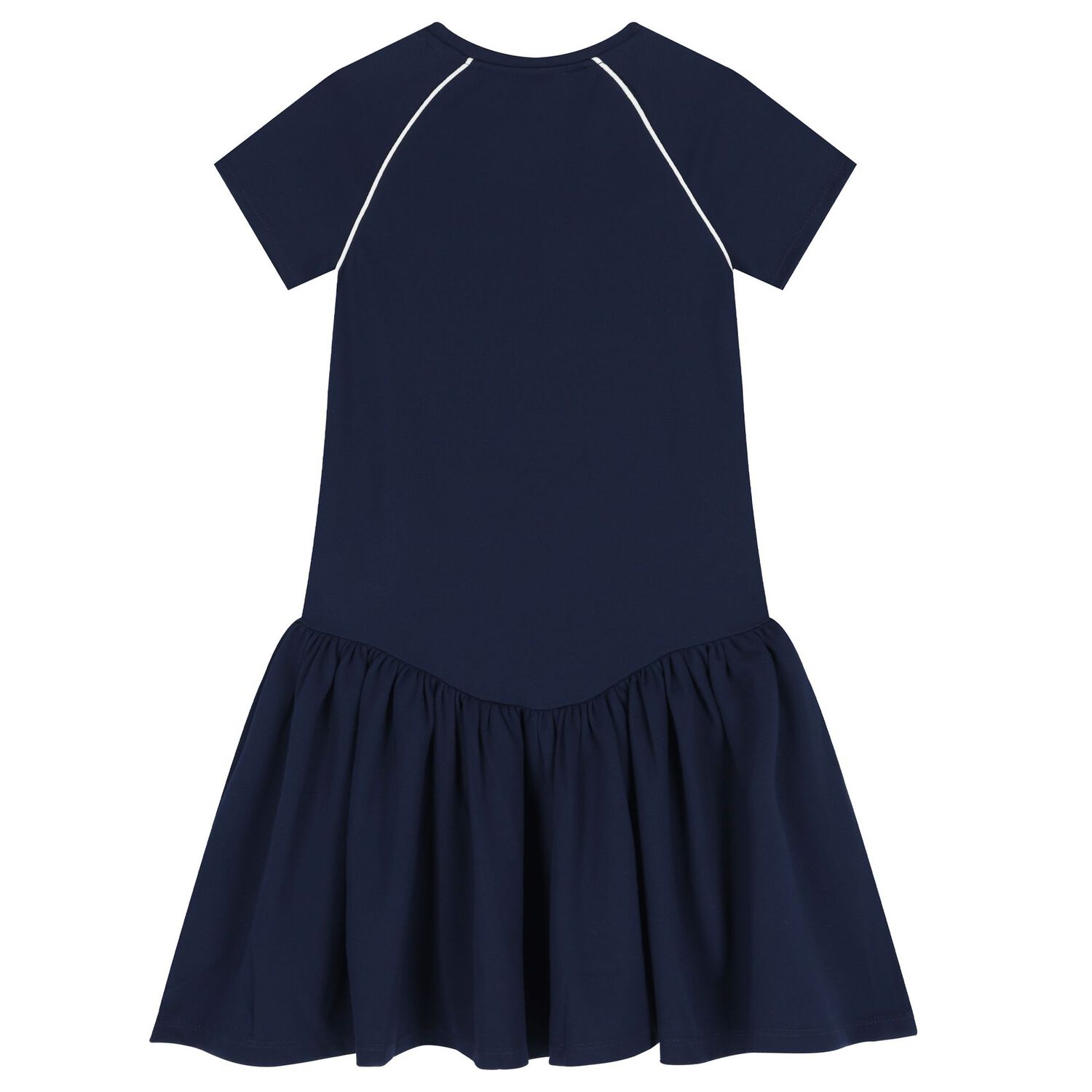Girls Navy Blue Logo Dress, 2, hi-res