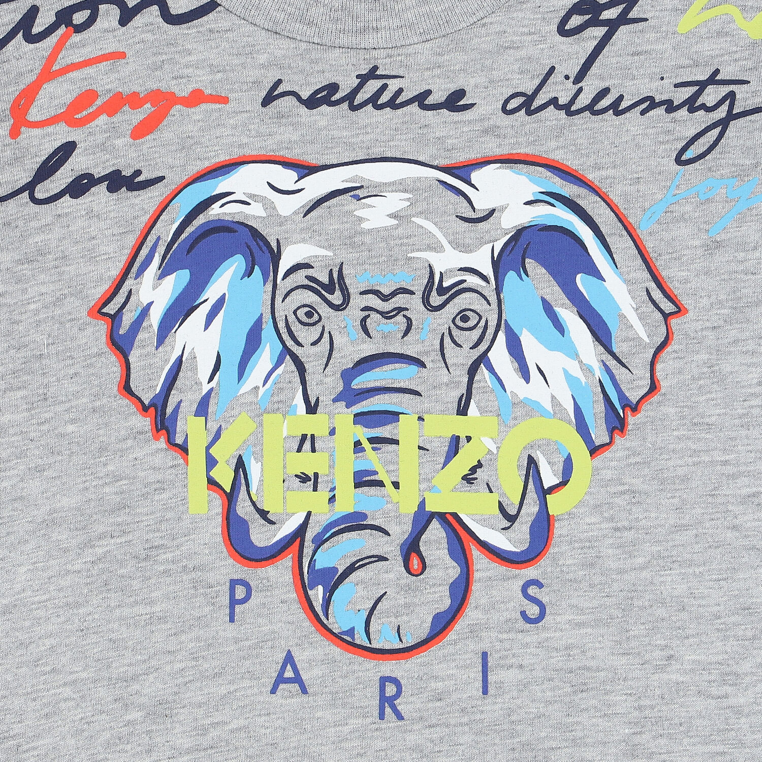 تيشيرت بشعار الفيل باللون الرمادي للأولاد , 1, hi-res