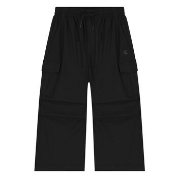 Boys Black Logo Trousers