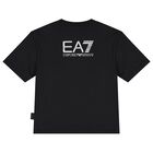 تيشيرت أولاد بالشعار باللون الأسود, 2, hi-res