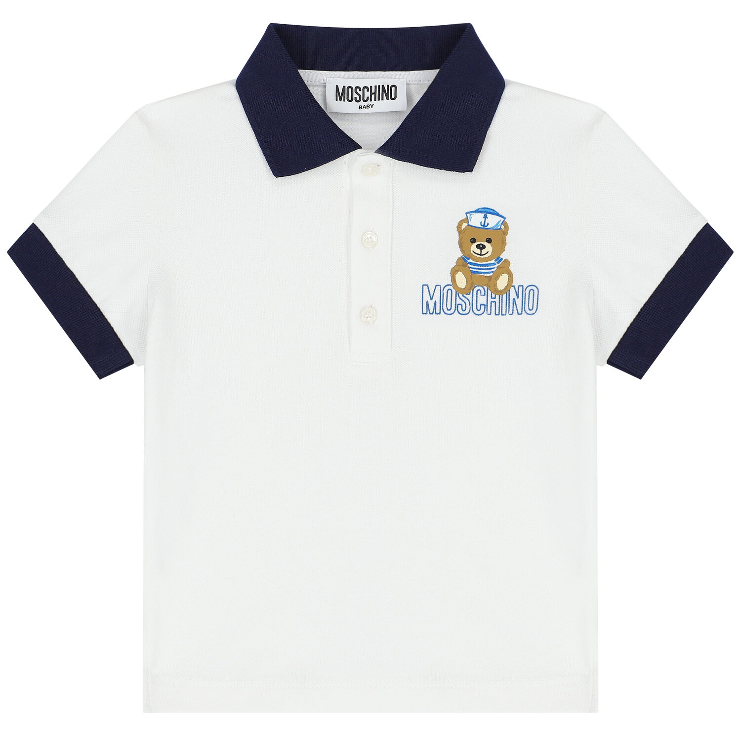 طقم شورت أولاد باللون الأبيض والأزرق, 1, hi-res