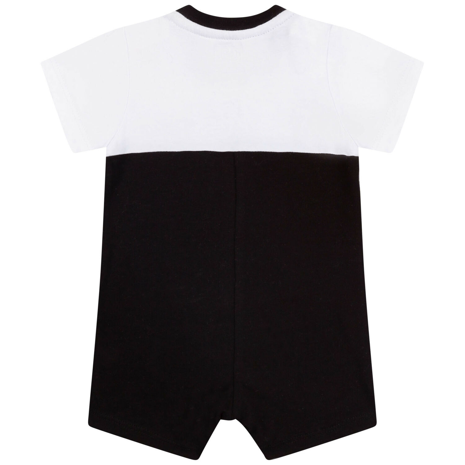 Baby Boys Black & White Romper, 1, hi-res