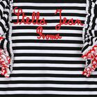 Girls Black & White Jersey Dress, 1, hi-res