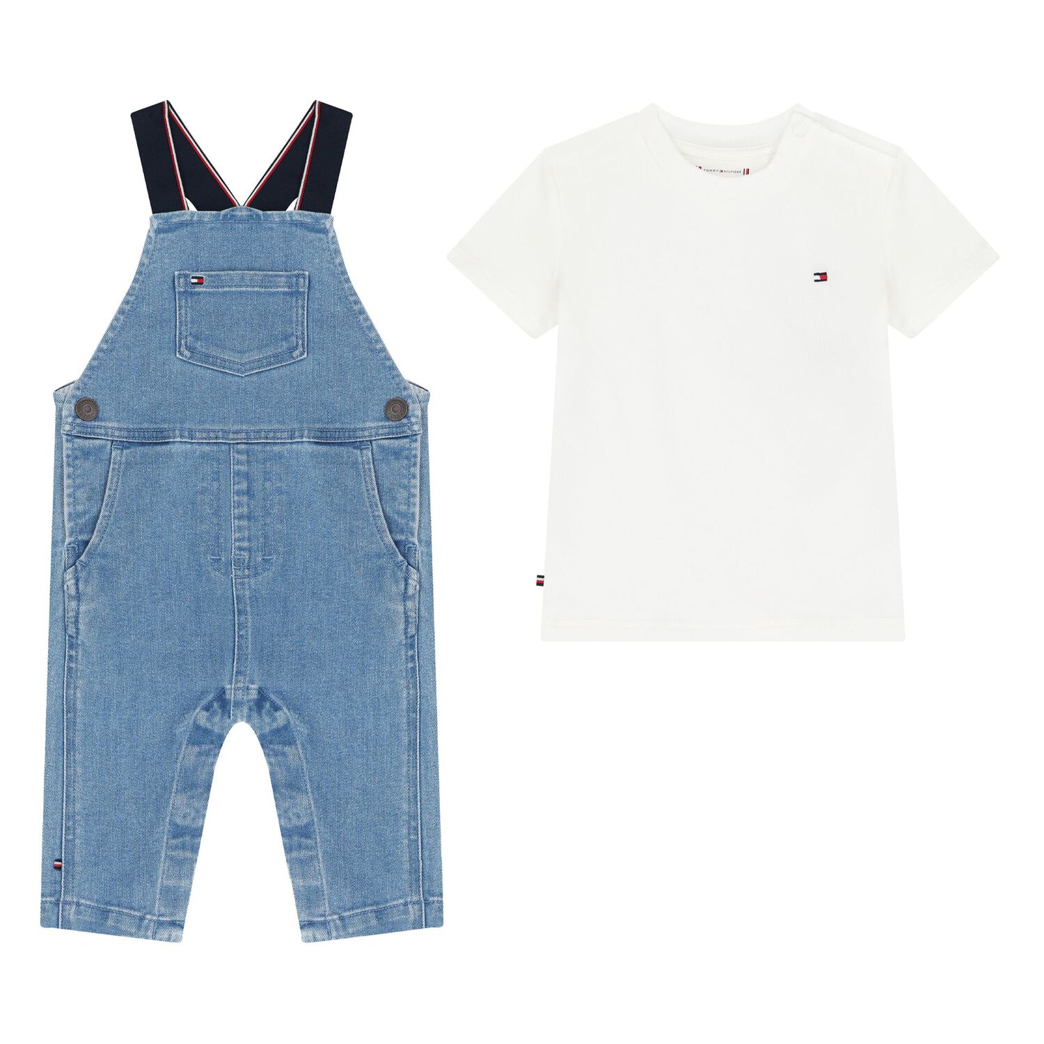 Blue Denim Younger Dungaree Set, 1, hi-res