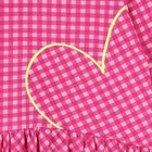 Girls Pink Gingham Dress Set, 1, hi-res