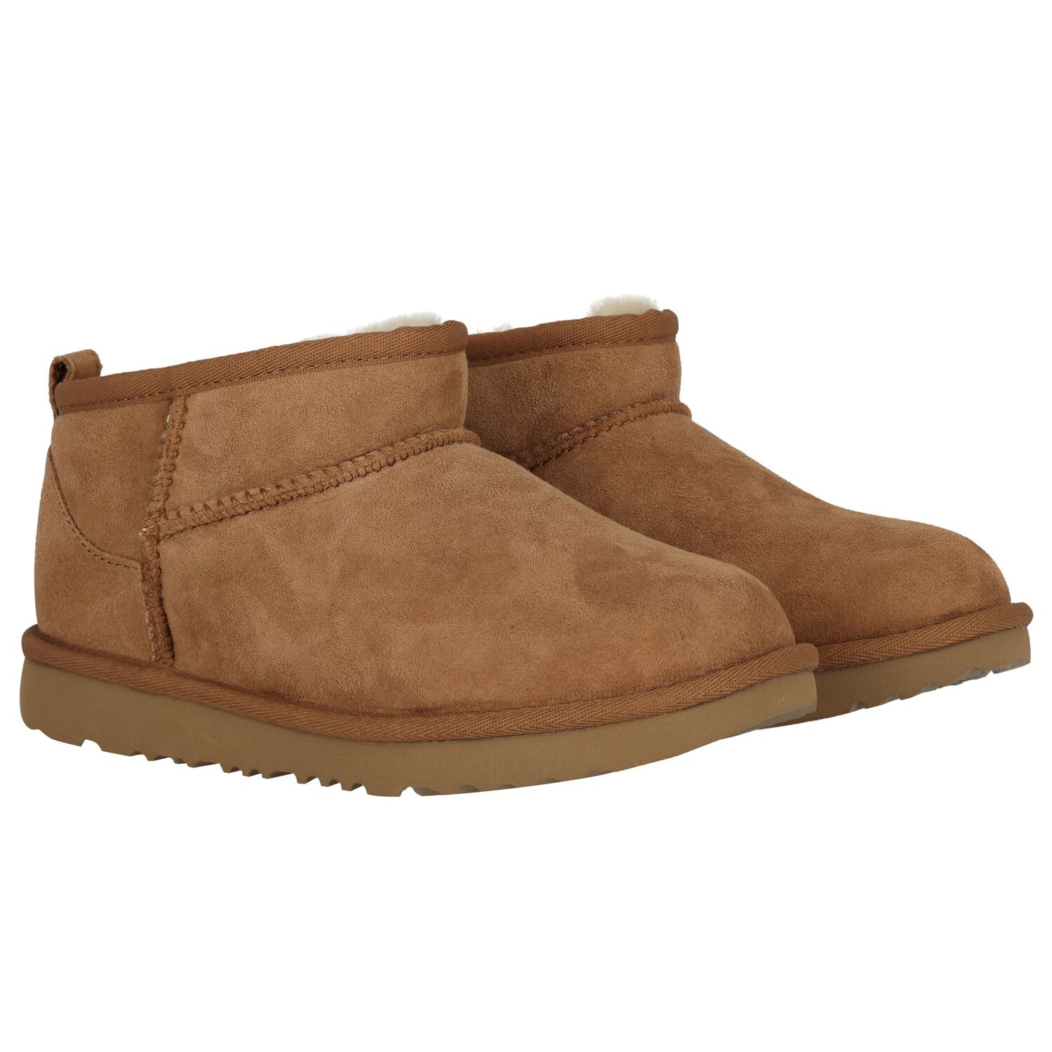 Chestnut Brown Classic Ultra Mini Suede Boots, 3, hi-res