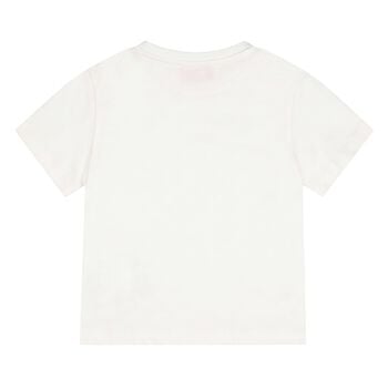 Younger Girls White Logo T-Shirt