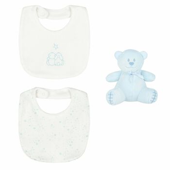 Baby Boys White & Blue Gift Set