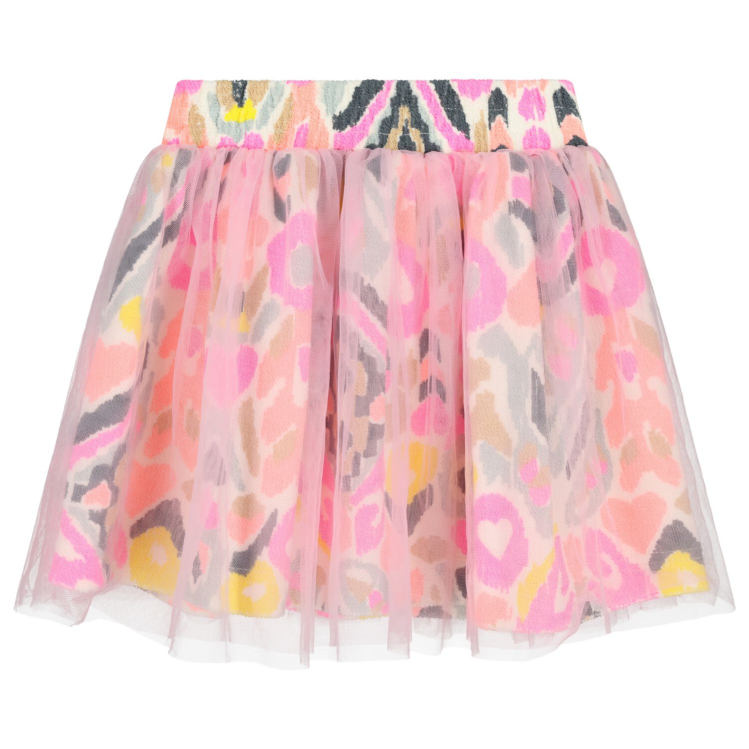 Girls Pink Abstract Skirt, 1, hi-res