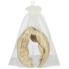 Girls Metallic Gold Headband, 1, hi-res