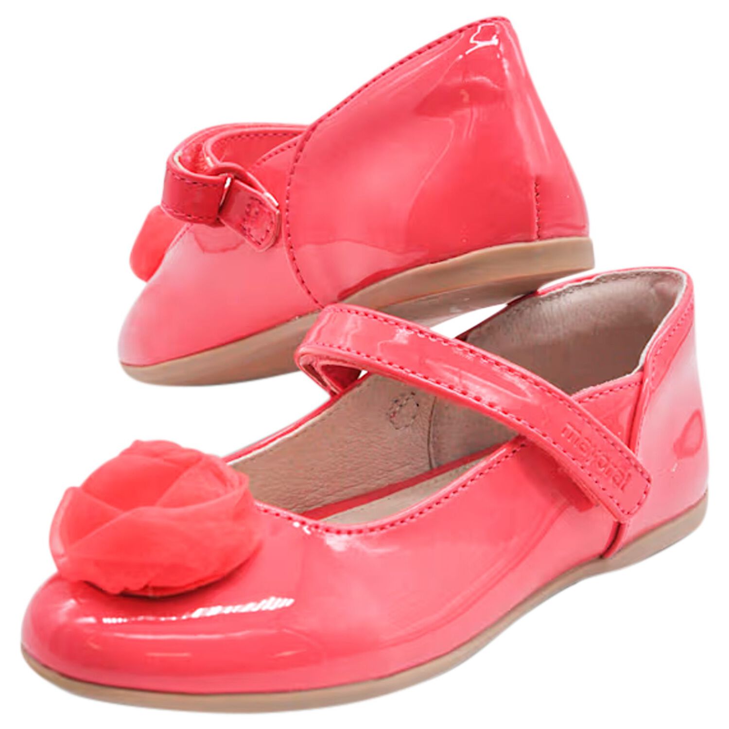 Girls Pink Flower Shoes , 1, hi-res