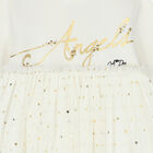 Girls Ivory & Gold Dress, 1, hi-res
