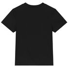 Boys Black Logo T-Shirt, 3, hi-res