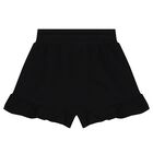 Girls Black Teddy Bear Shorts, 2, hi-res