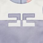 Girls White & Purple Logo Dress, 1, hi-res