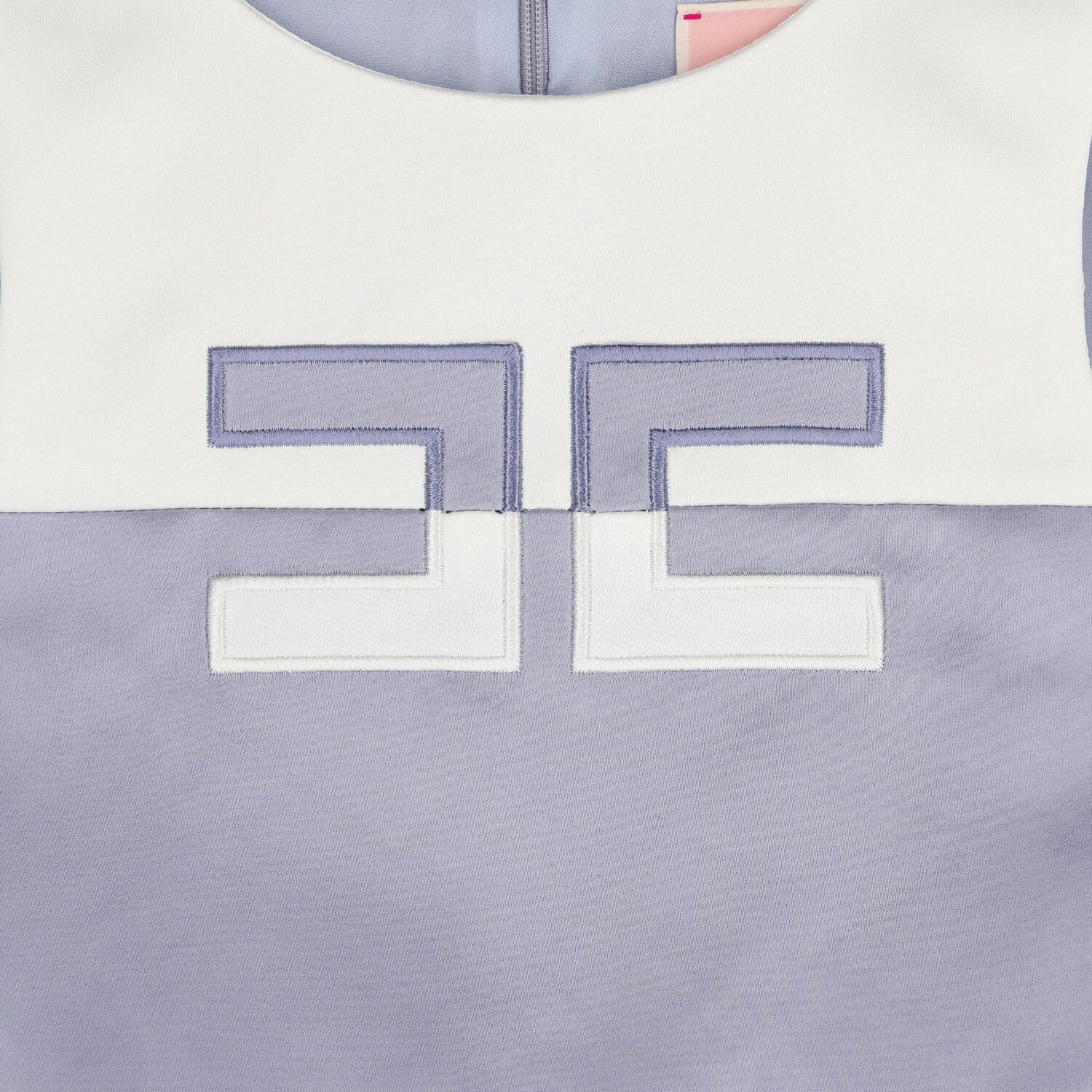 Girls White & Purple Logo Dress, 1, hi-res