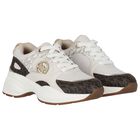 Girls Ivory Logo Trainers, 1, hi-res