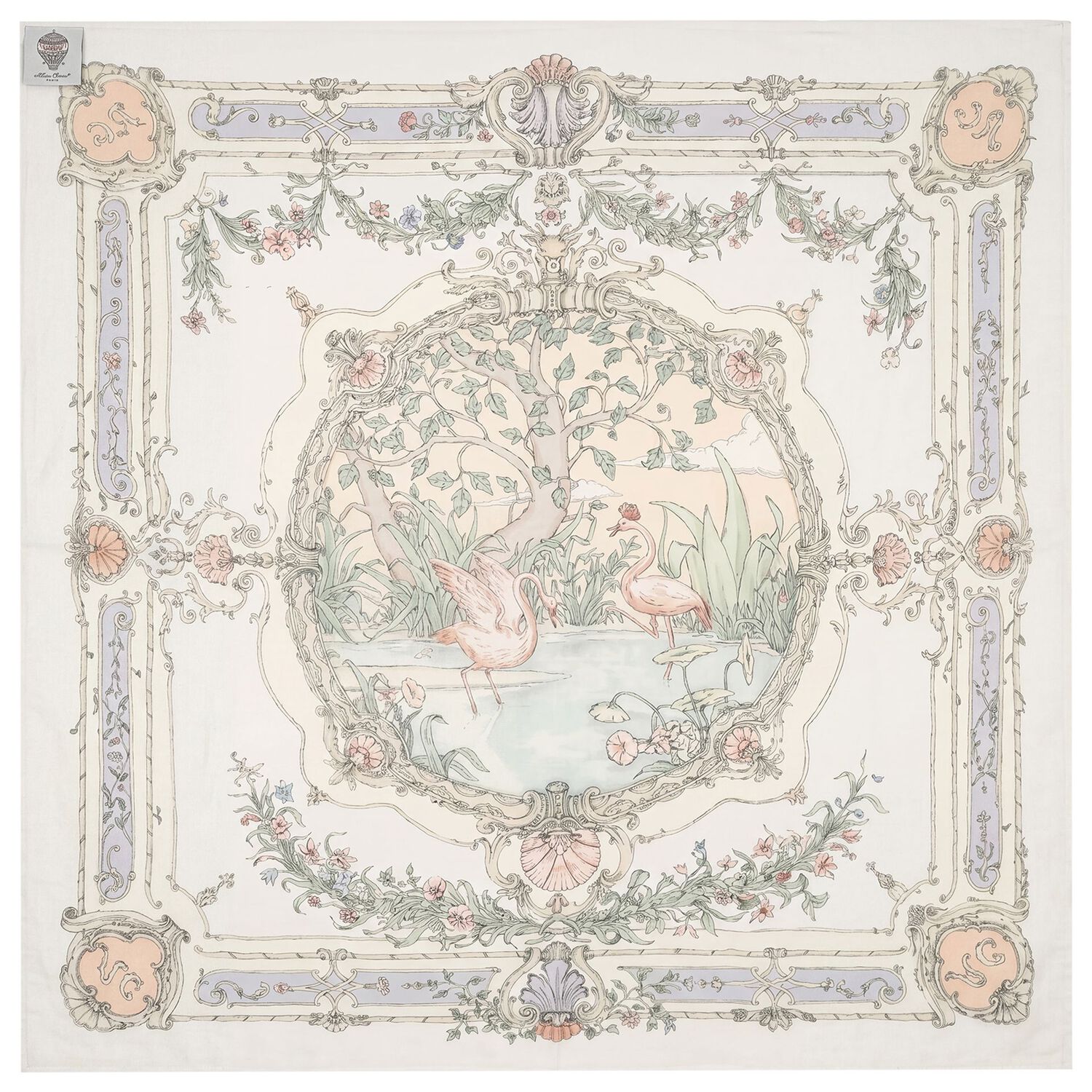 Violet Tapestry Swaddle Carr&eacute; Baby Blanket, 3, hi-res