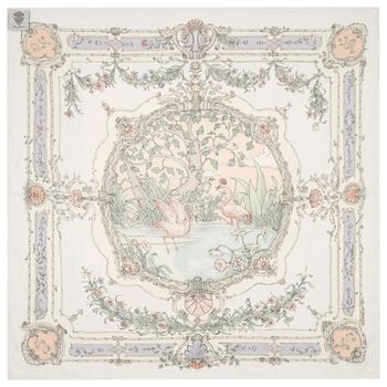 بطانية أطفال مربعة الشكل بنقشة نسيج باللون البنفسجي