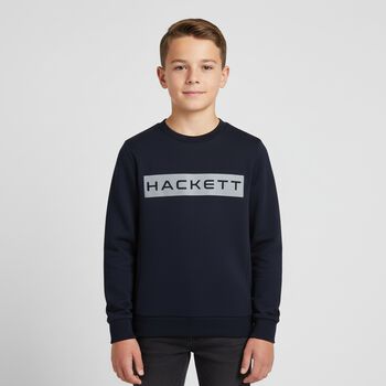 Boys Navy Blue Logo Sweatshirt, 1 Boys Navy Blue Logo Sweatshirt