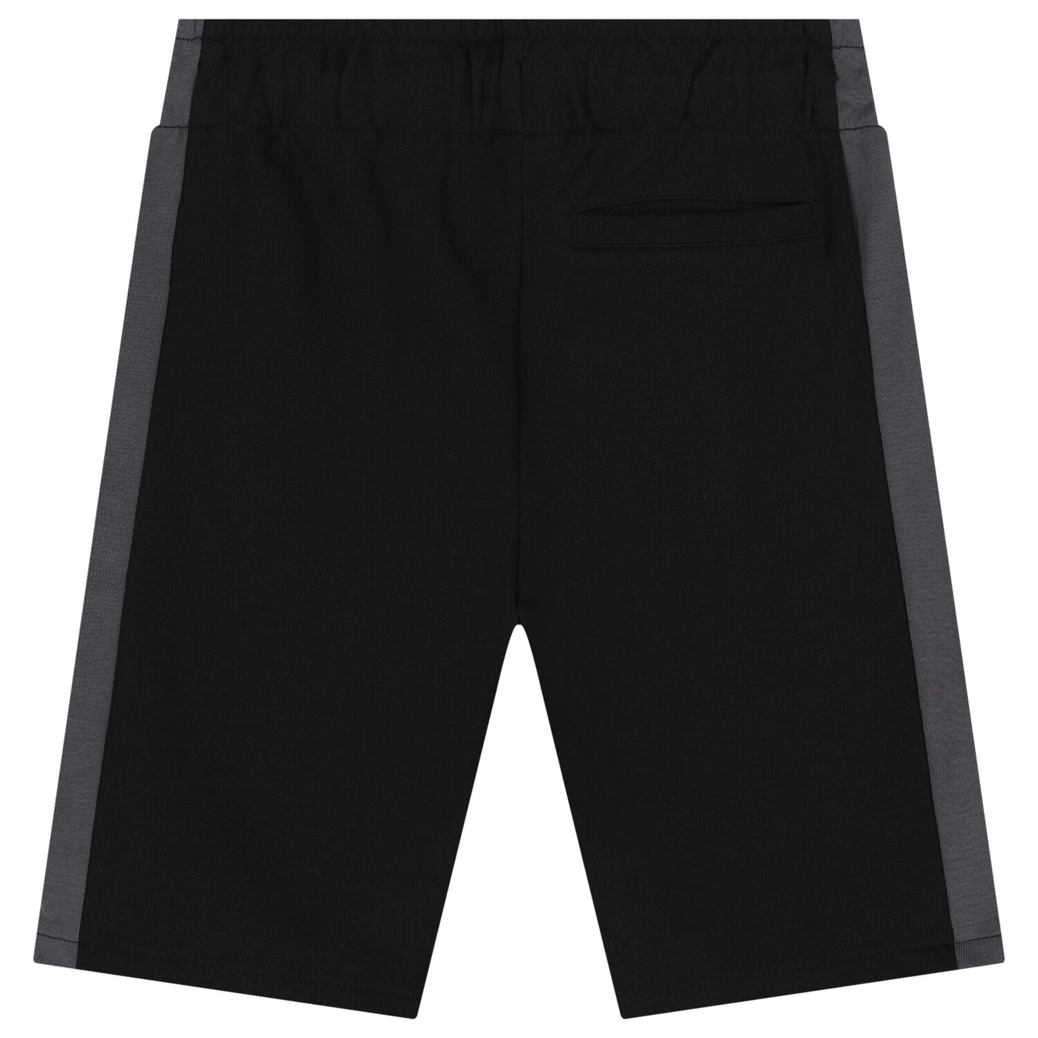 Boys Black & Grey Logo Shorts, 1, hi-res