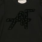 Girls Black Logo Dress, 1, hi-res