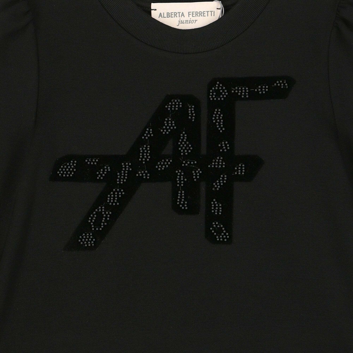 Girls Black Logo Dress, 1, hi-res image number null