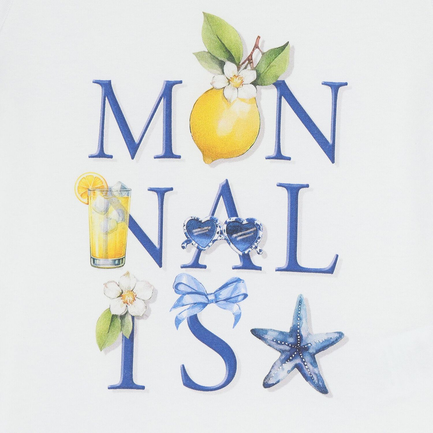 طقم تنورة بطبعة الليمون باللون الأبيض والعاجي, 1, hi-res