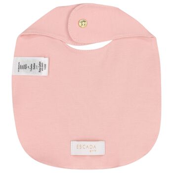 Baby Girls Pink Logo Bib