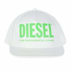 Boys White & Green Logo Cap, 1, hi-res