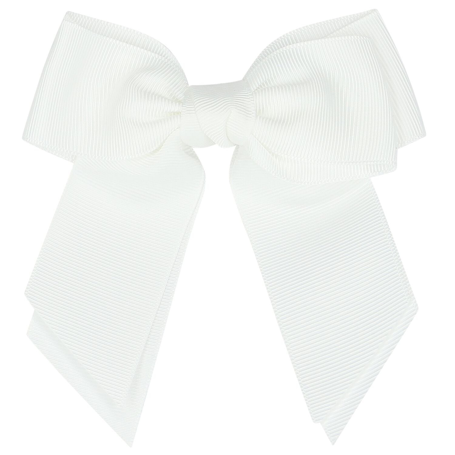 Girls White Bow Hairclip, 4, hi-res image number null