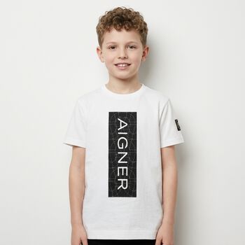 Boys White Logo T-Shirt
