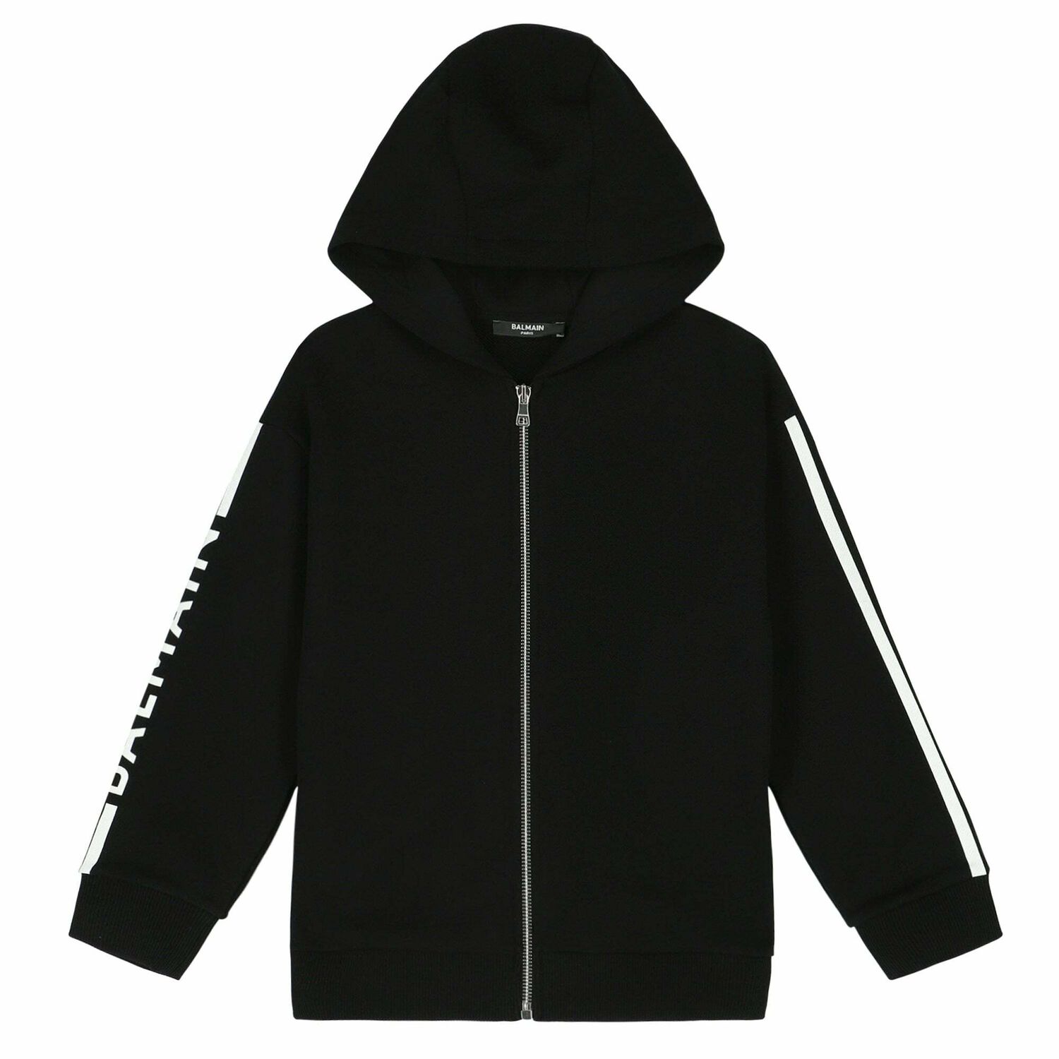 Boys Black Logo Zip Up Top, 1, hi-res image number null