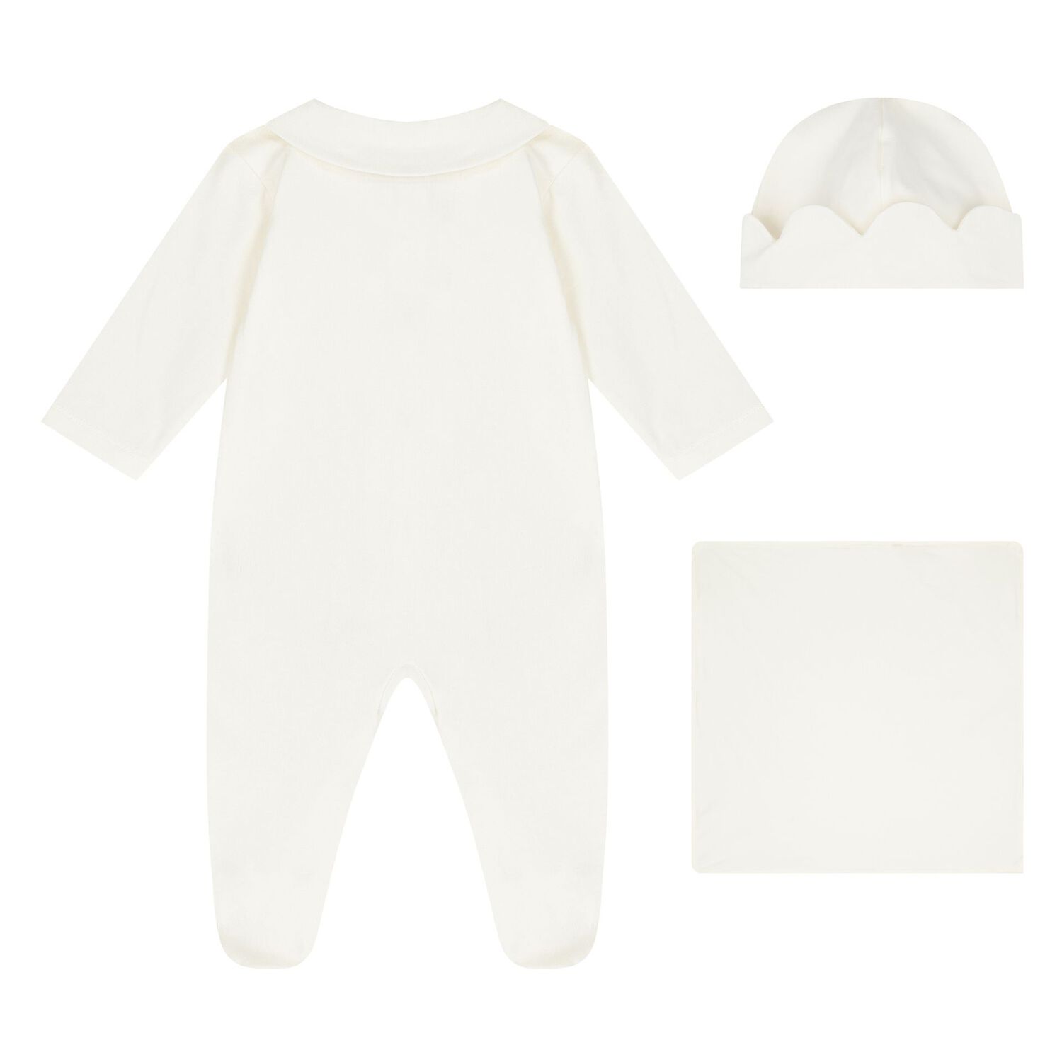 Ivory Scalloped Babygrow Gift Set, 1, hi-res