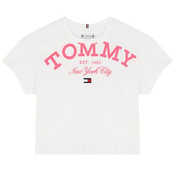 Girls White Logo T-Shirt