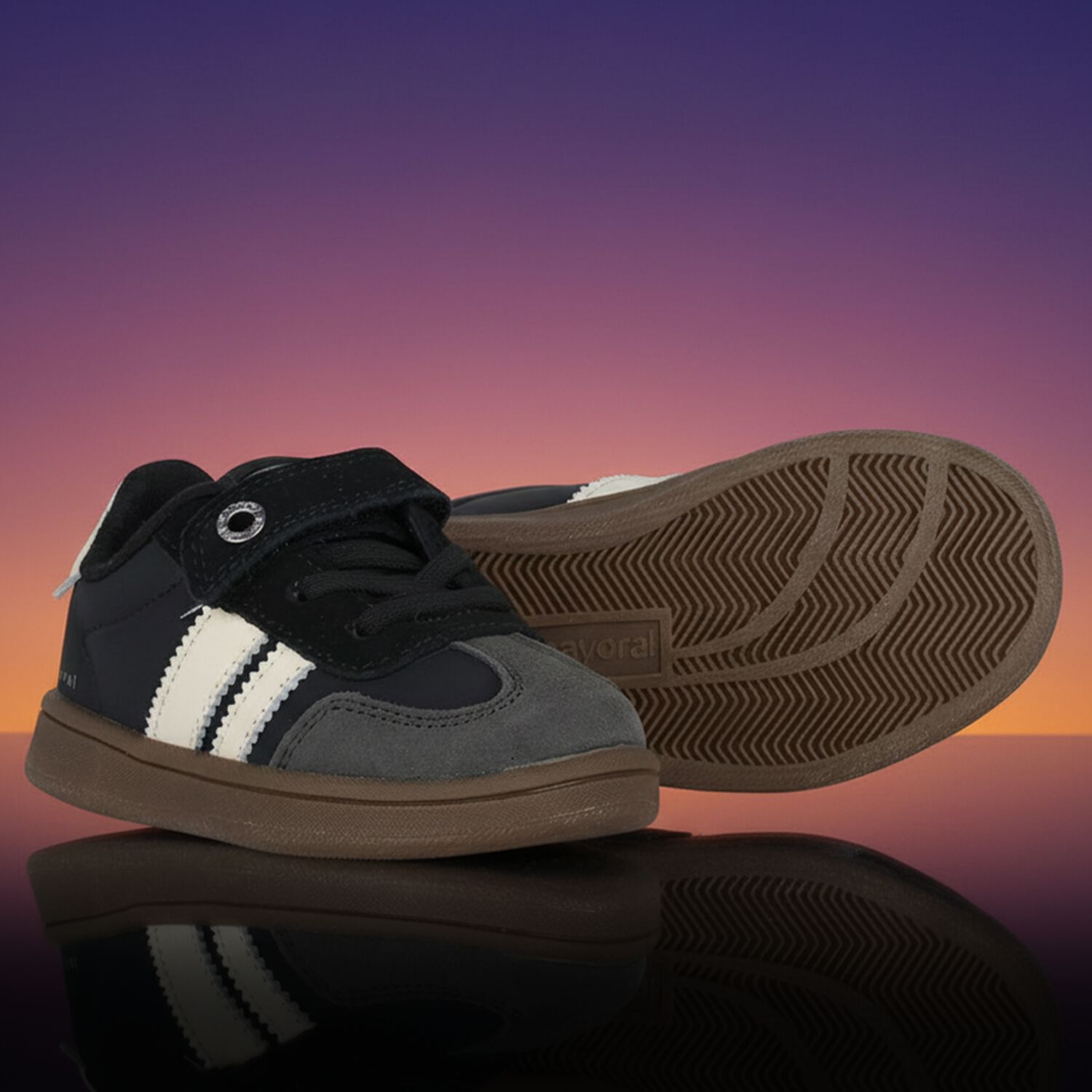 حذاء رياضي للأطفال باللون الأبيض والأسود للأولاد, 2, hi-res