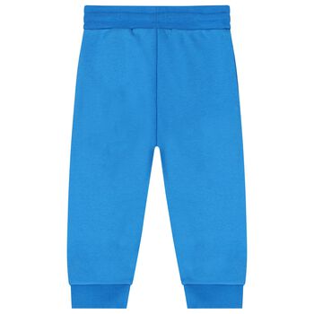 Younger Boys Blue Logo Joggers