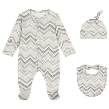Grey Zig Zag Babygrow Set