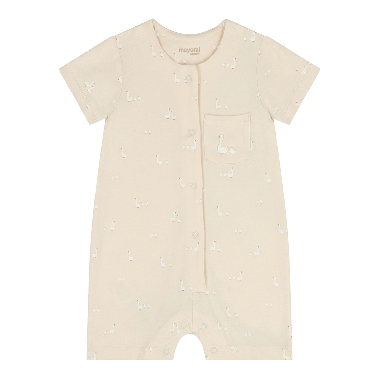 Baby Girls Swan Beige Romper Set, 4, hi-res
