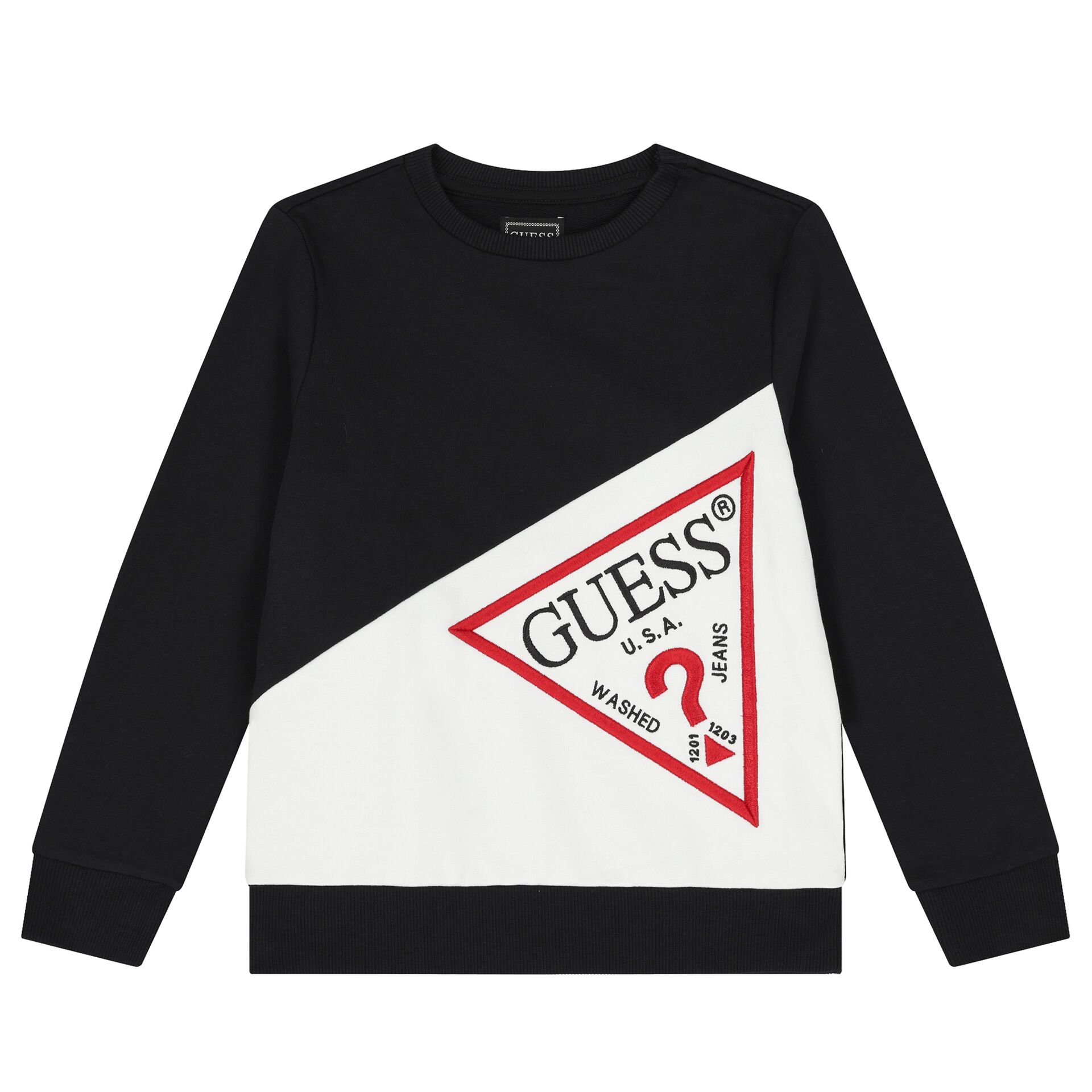 Guess Boys Black Logo Sweatshirt Junior Couture UAE