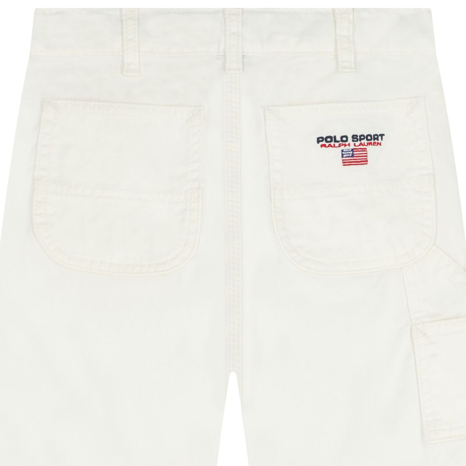 Boys White Logo Jeans, 1, hi-res