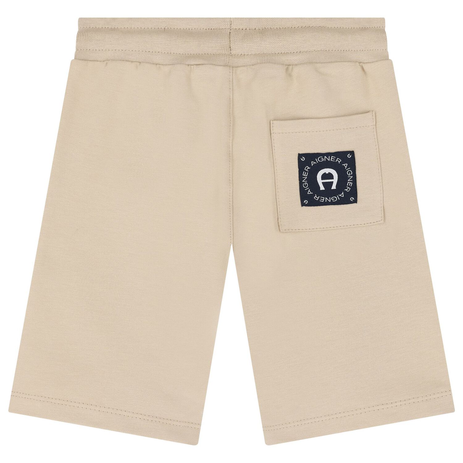 Younger Boys Beige Logo Shorts, 1, hi-res