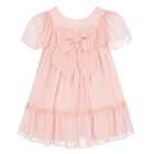 Girls Pink Chiffon Dress, 3, hi-res