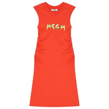 Girls Red Logo Dress