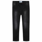 Girls Black Jeggings, 1, hi-res