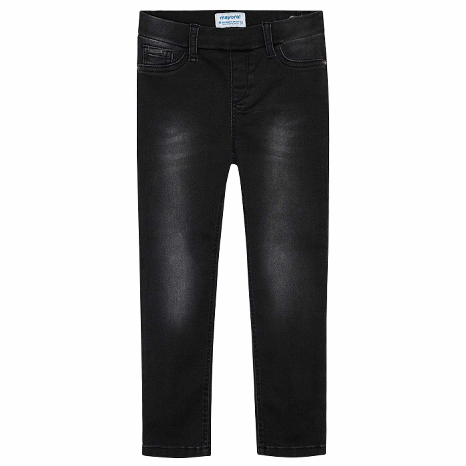 Girls Black Jeggings, 1, hi-res