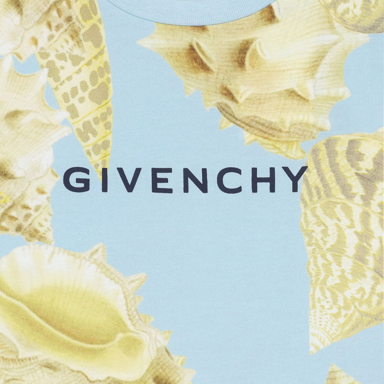 تيشيرت اولاد بالشعار بطبعه صدفه باللون الازرق, 1, hi-res