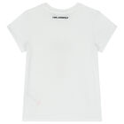 Girls White Logo T-Shirt, 2, hi-res