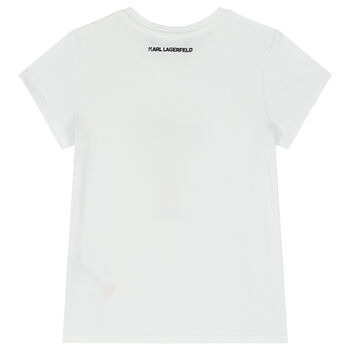 Girls White Logo T-Shirt